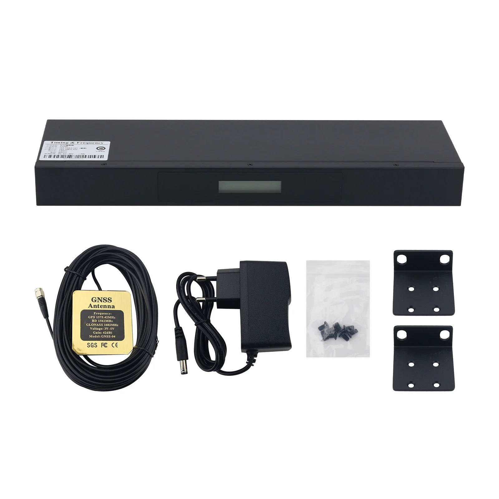 TF200 NTP Time Server NTP Network Time Server with 10m Antenna for Beidou GPS GLONASS and QZSS