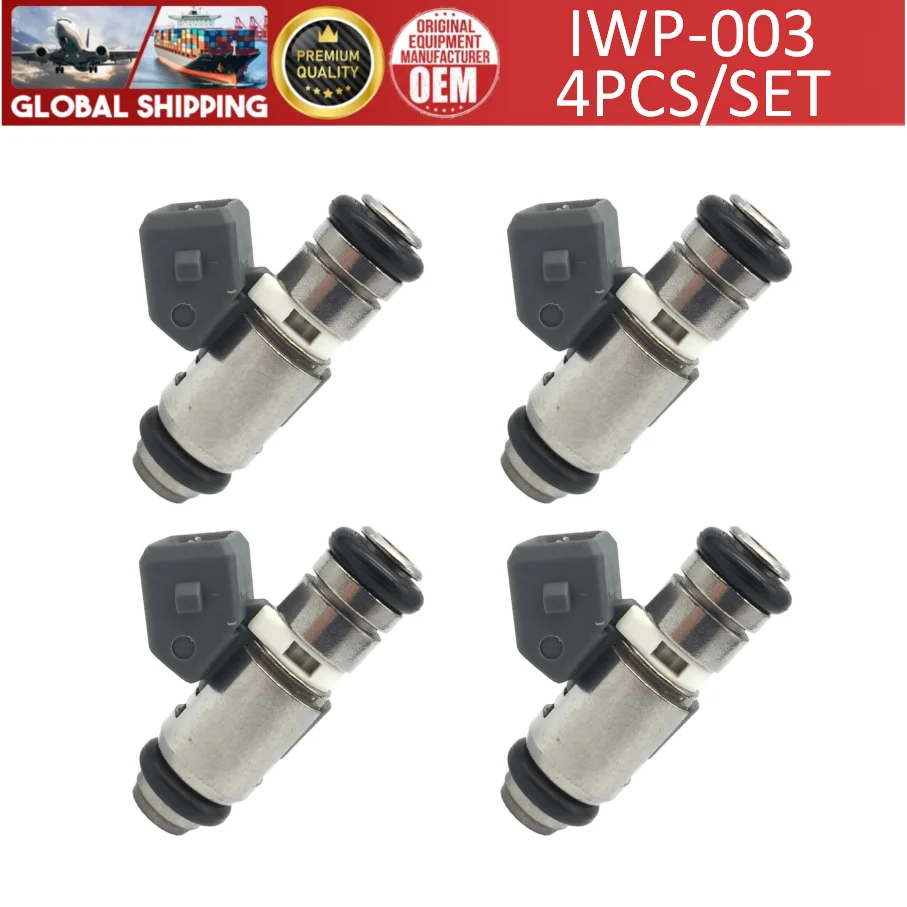 4 inyectores de combustible IWP-003 para motor Fiat Palio Siena Fire 1.4 8V # 50100402