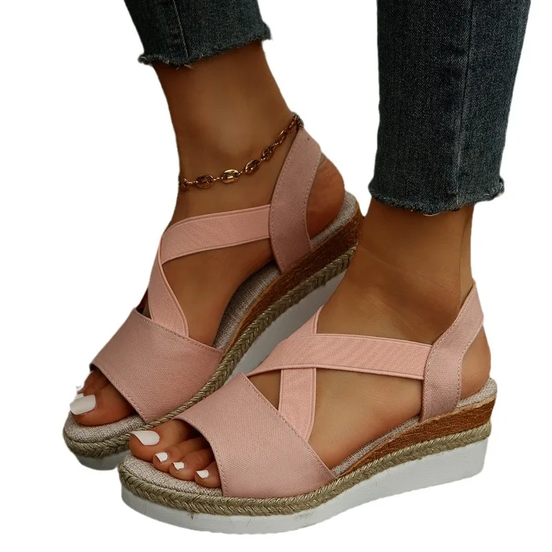 

Summer Woman's Sandals Fashion Open Toe Women Wedges Sandals Comfortable Beach Shoes Outdoor Anti-Slip Platform Shoes for Women