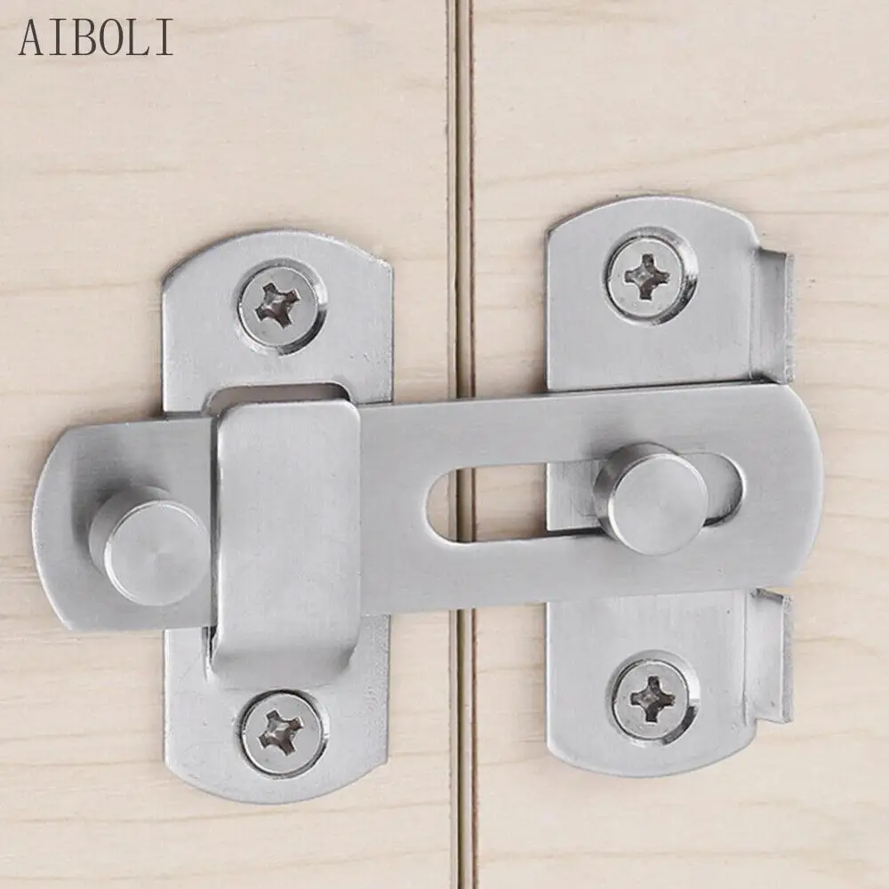 Stainless Steel Hasp Latch Lock Sliding Door Window Cabinet Locks Home Hotel Security door buckle Hardware Fitting Hot Sale Lock