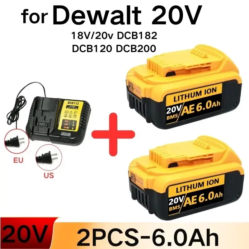 

Original DCB200 20V 8000mAh Lithium Replacement Battery For Dewalt 18V DCB184 DCB200 DCB182 DCB180 DCB181 DCB182 DCB201 DCB206