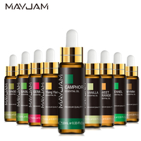 MAYJAM with Dropper 10ml Essential Oil For Humidifier Diffusers Lavender Eucalyptus Vanilla Sandalwood Camphor Aromatic Oil Gift