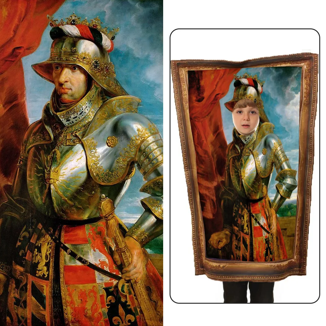Unisex Erwachsenen-Kostüm „Königin Victoria“ – Cosplay der berühmtesten Malerei der Welt – Physikerin/Wissenschaftlerin – Karnevalskostüm „Lisa“ für Erwachsene – Detail 2