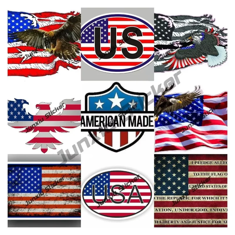 

Thin Blue Line SUA Flag Stickers American Flag Bald Eagle Decals Vinyl Wrap Anime Stickers for Motorcycle Car Accessoriy Decal