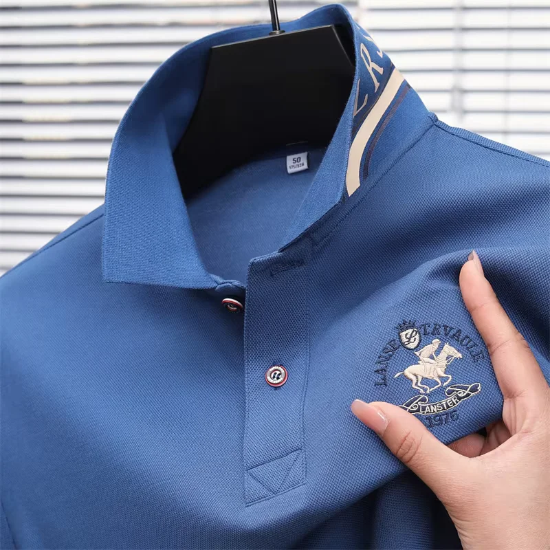 

Luxury Brand Short sleeve Men's POLO Shirt Summer Fashion High end Design Brand Embroidered Golf Top Trendy Breathable T-shirt