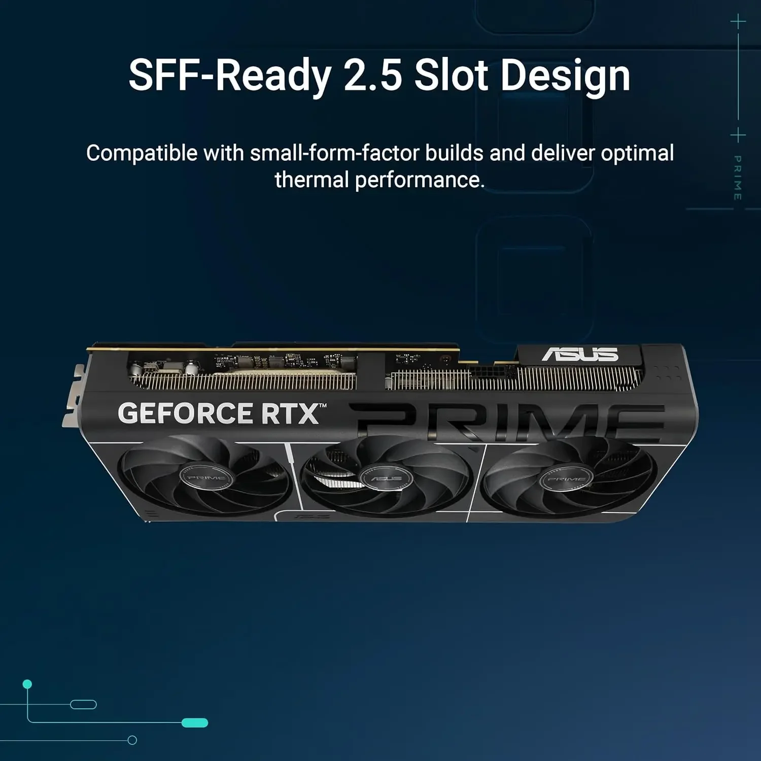 ASUS The SFF-Ready Prime GeForce Edition 16GB GDDR7 Graphics Card ( 16GB GDDR7, 2.5-Slot, Axial-tech Fans, Dual BIOS) view 2