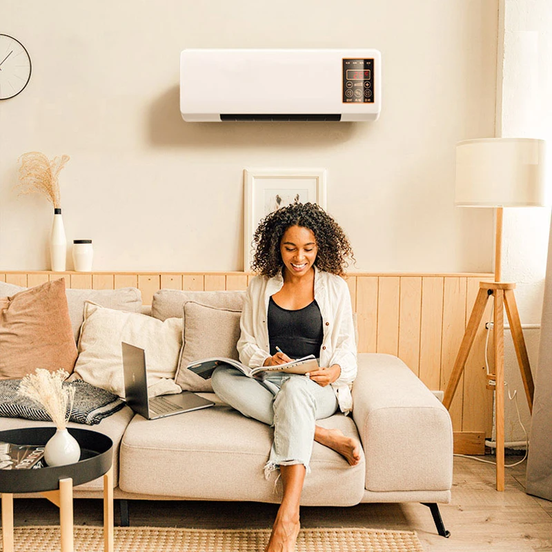 1800 واط مروحة ومدفأة محاكاة مكيف الهواء سخان كهربائي التدفئة الدافئة منفاخ الهواء المنزل مكتب غرفة نوم الحمام آلة تدفئة