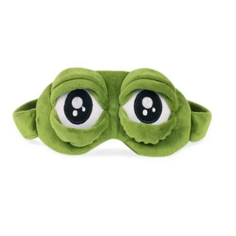 3D Sad Frog Sleep Mask Natural Sleeping Eyeshade Cover Shade Eye Patch Women Men Soft Portable Blindfold Travel Eyepatch Snoring