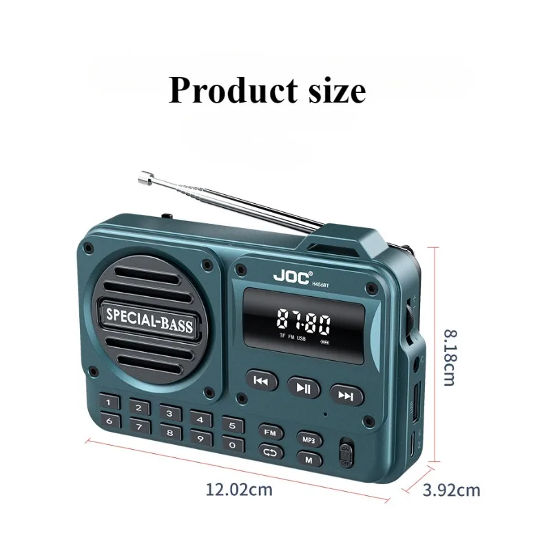 Portable Bluetooth Radio with Full Frequency Band and Full Channel Functions Card Insertion Radio with Automatic Channel Search