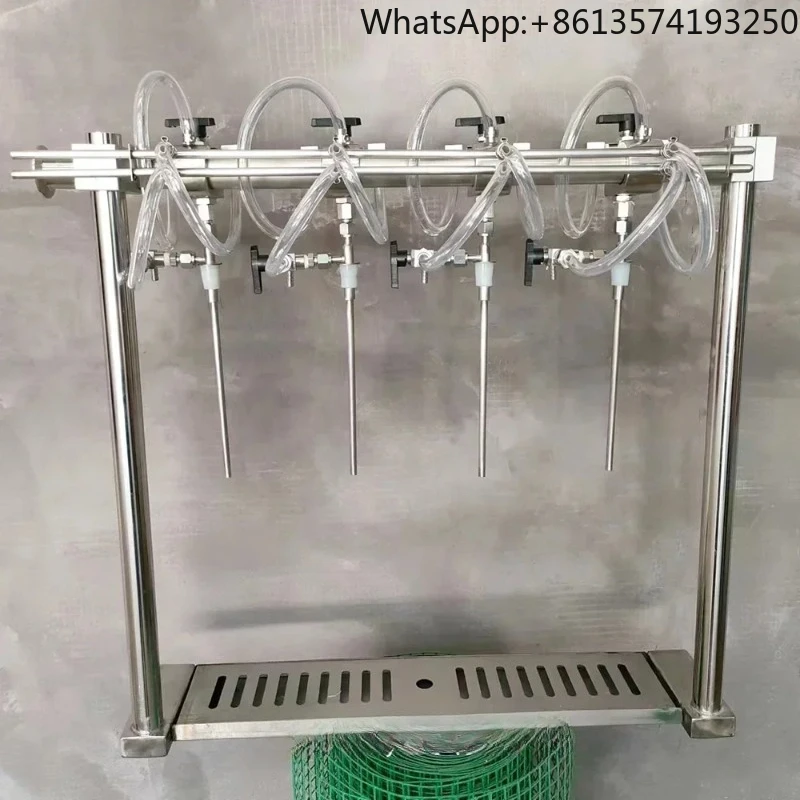 

【2026】4 Heads Counter Pressure Bottle Filler/Simple Manual Filling Machine