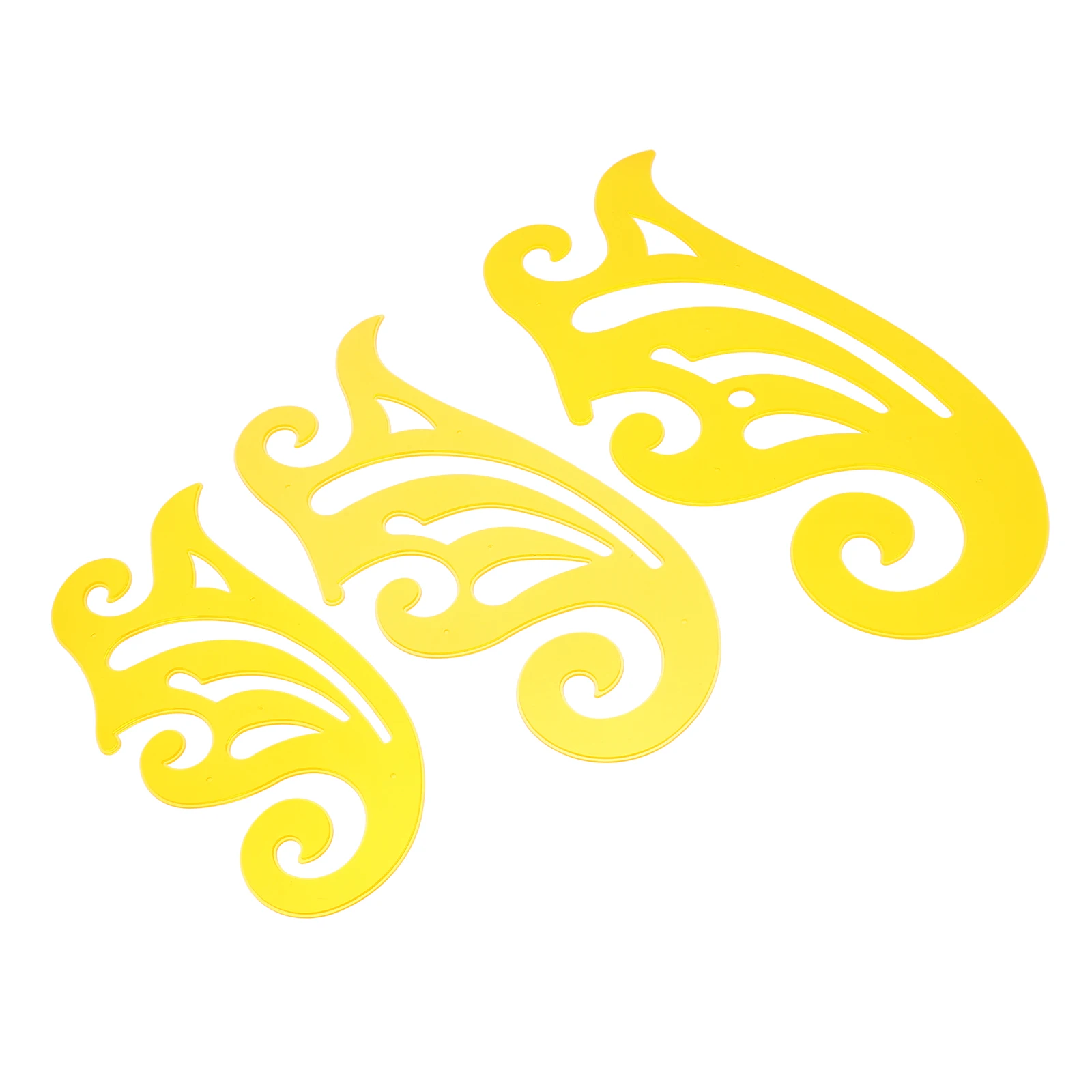 3pcs Sewing Pattern Curved Plastic Ruler For Quilting Measuring Cutting Fabric French Curve Ruler Sewing Measuring Tool For Diy