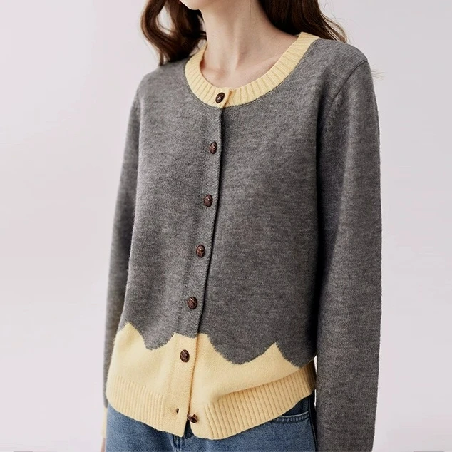 

2025 Autumn Winter New Elegant Versatile Korean Knitted Cardigan Slimming Casual Style Sweater Jacket for Women
