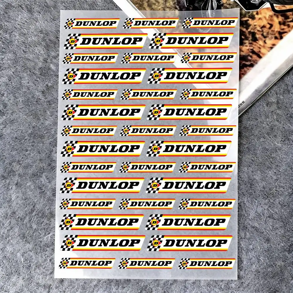 

For DUNLOP Reflective Motorcycle Stickers, 3M Safety Warning At Night In The Dark Scooter Helmets