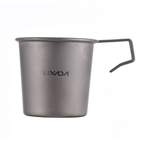 Lixada 1/2pcs 220ml Titanium Sierra Cup Lightweight Ti Camping Cup Hiking Coffee Mug for Outdoor Camping Hiking BBQ Tableware