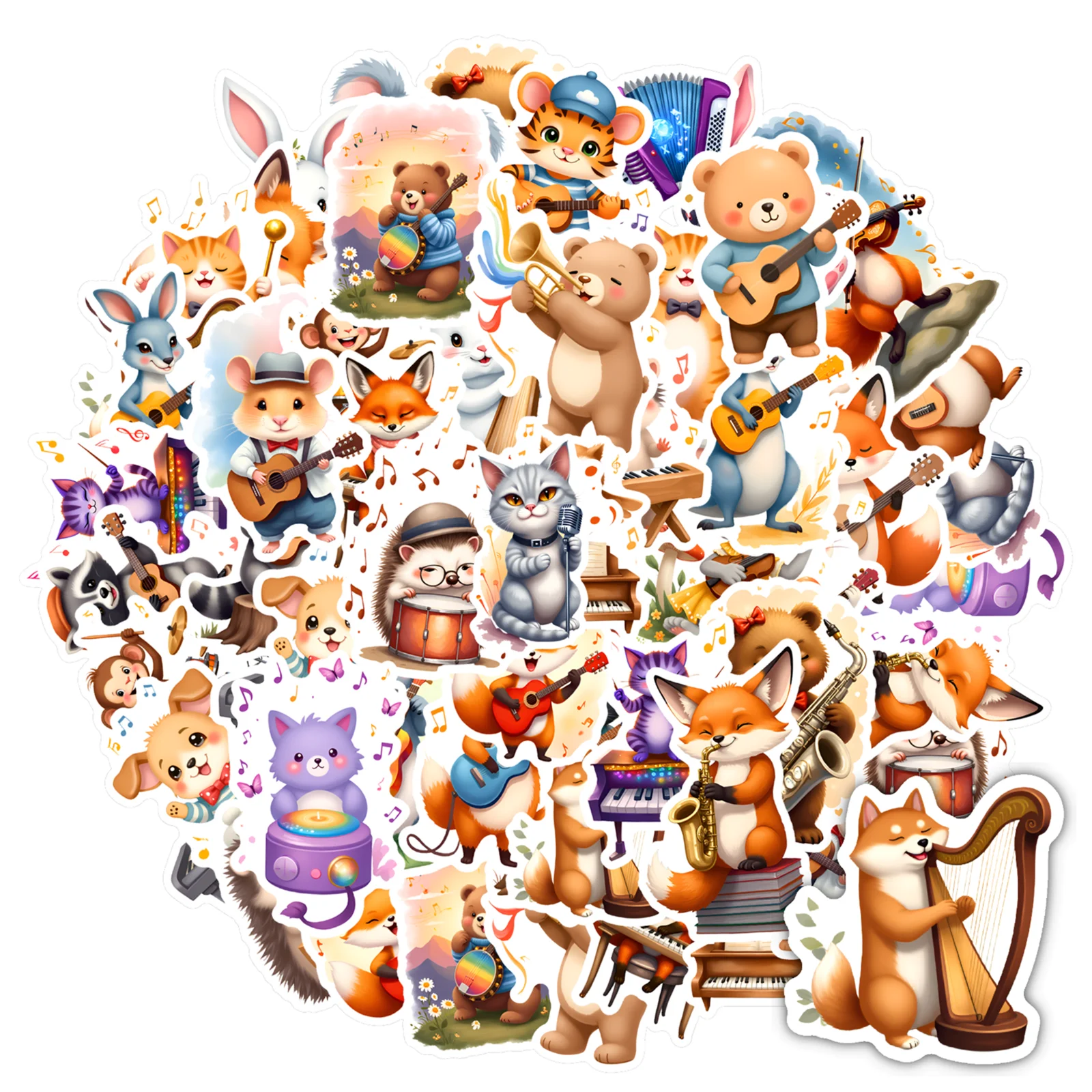 35-шт-50-шт-музыкальные-наклейки-с-мультяшными-животными-причудливые-инструменты-канцелярские-наклейки-наклейки-для-ноутбука-мотоцикла-сделай-сам