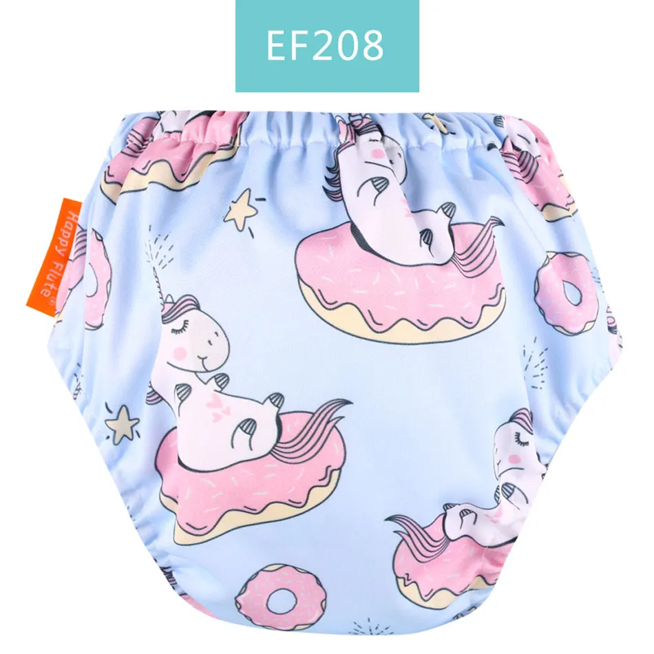 HappyFlute 8-13KG Elastic Waist Waterproof Cotton Fabric Inner Training Pants/Baby AIO Cloth Diaper /Reusable Diapers