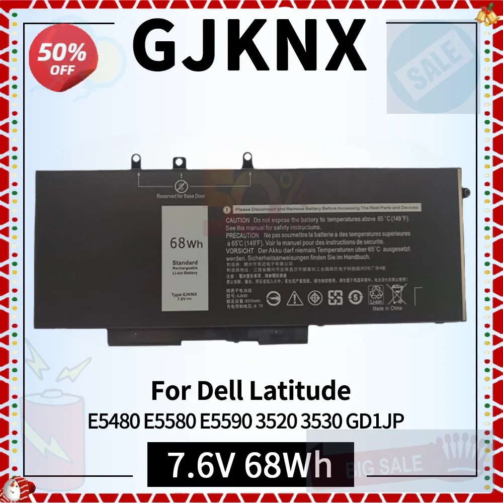 

Laptop Battery Compatible for Dell GJKNX Latitude 5480 5580 5490 5580 E5480 E5580 E5590 E5490 Precision15 3520 M3520 GD1JP DY9NT