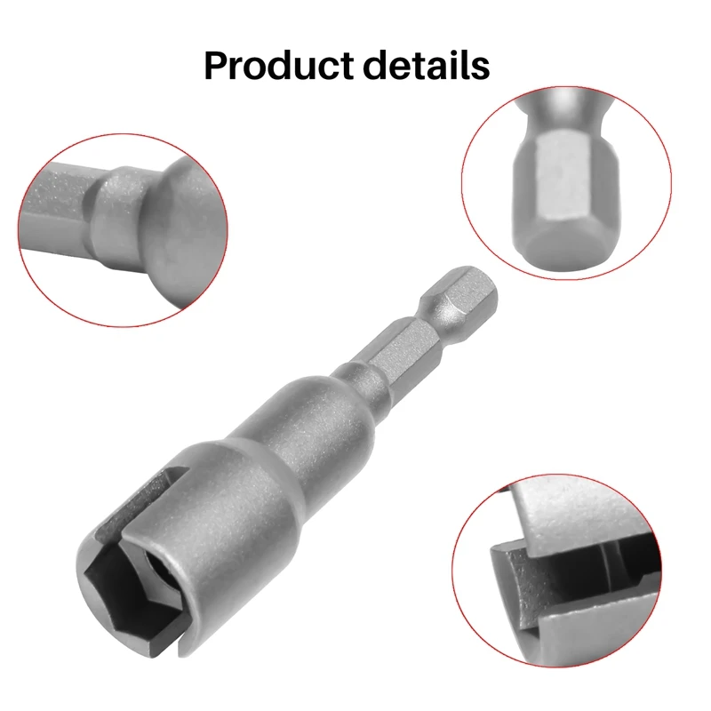 2Pcs Power Wing Nut Driver Set,Slot Wing Nuts Drill Bit Socket Wrenches Tools Set,1/4Inch Hex Shank Drills Bits For Panel Nuts S