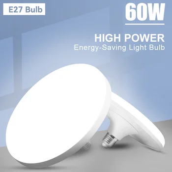 높은 밝기 LED 전구, E27 UFO LED 전구, 침실 식당 차가운 흰색, 15W, 20W, 30W, 40W, 50W, 60W, 220V 