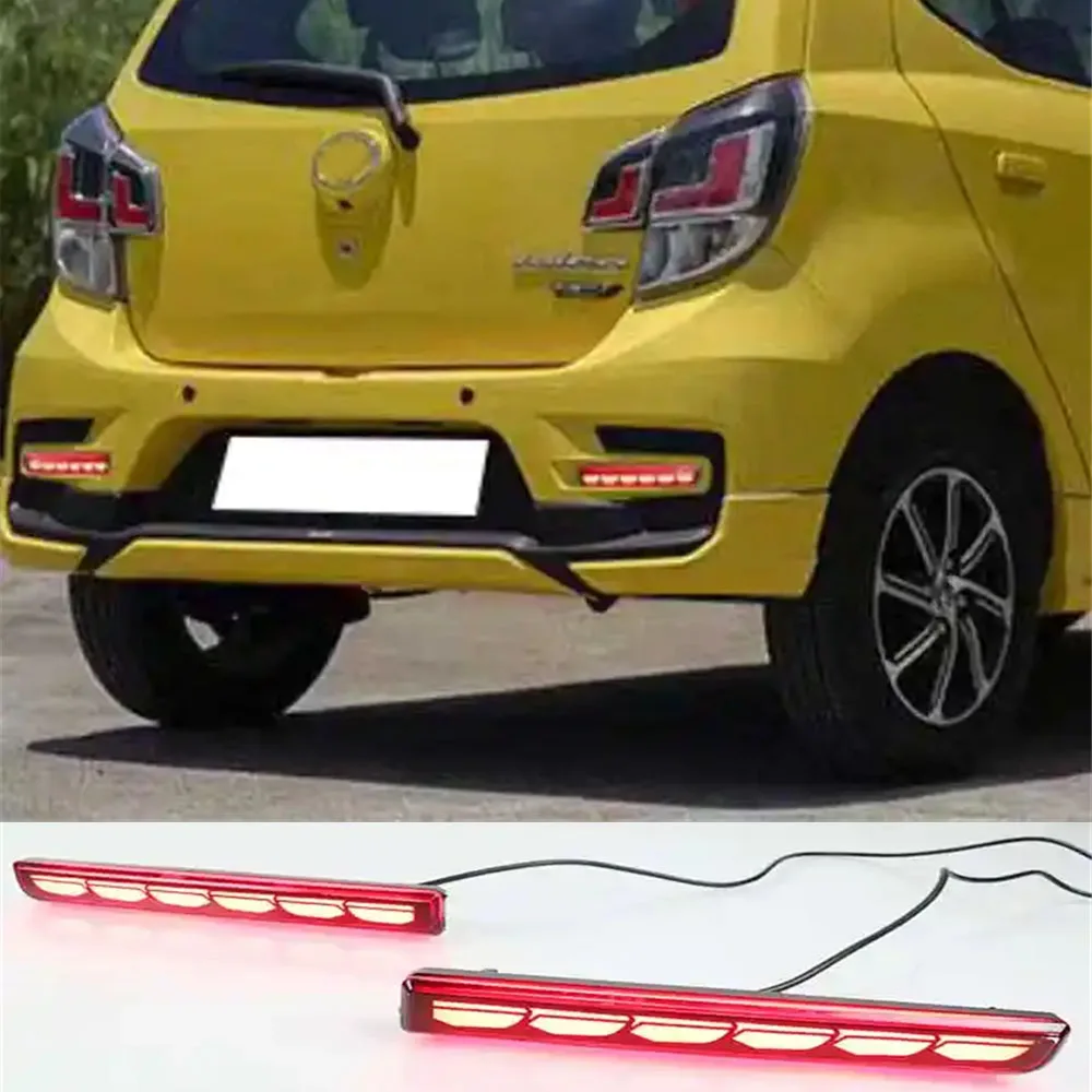 

For Toyota Wigo Agya Ayla 2018 2019 2020 2021 Reflector Multi-functions Rear Tail Light LED Rear Bumper Light Auto Brake Light