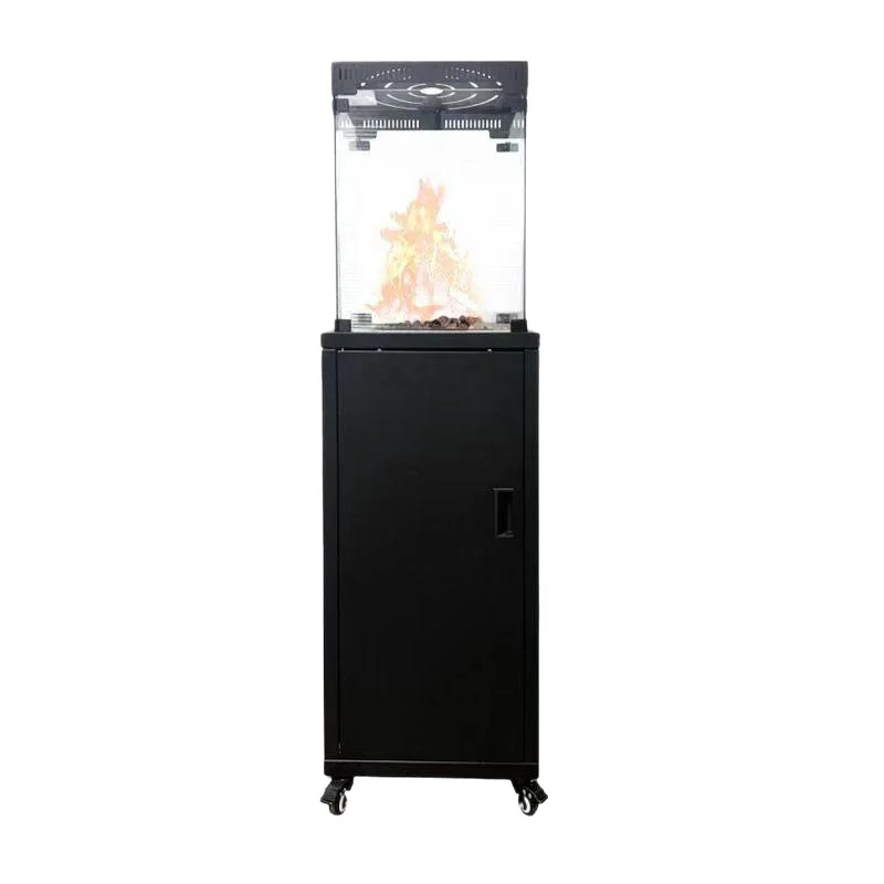 Gas Heater with Realistic Flame Effect—Heater for Patios, Decks, and Outdoor Living Areas—Shatterproof Tempered Glass