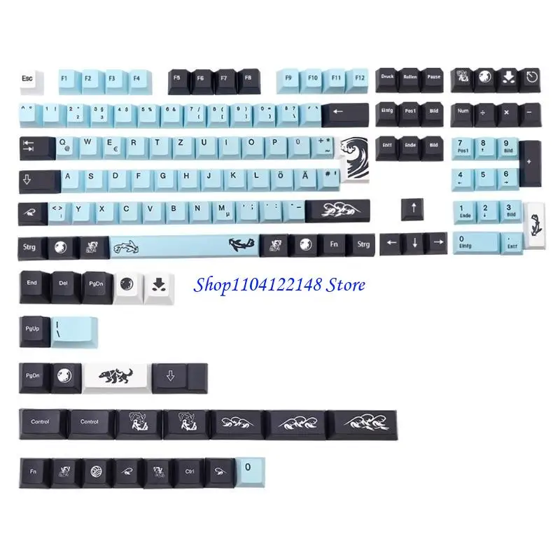 

P9FA 134 Ключи Ключи Клавицы Клюки Черри Профиль PBT CAPECAP SET для 61 64 68 84