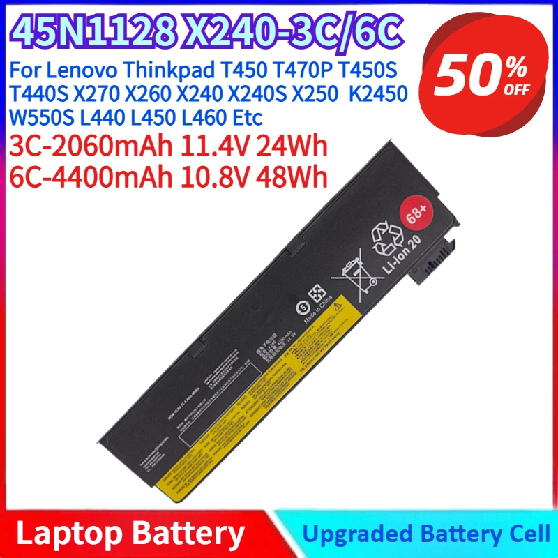 

Новый аккумулятор для ноутбука 45N1128 для Lenovo Thinkpad T450 T470P T450S T440S X270 X260 X240 X240S X250 K2450 W550S L440 L450 L460 и т. д.