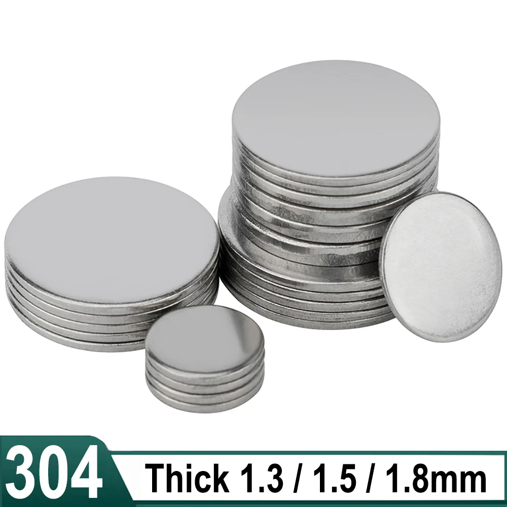 

Dia 13mm - 250mm 304 Stainless Steel Round Disc Plate - Polished Metal Circle Sheet for Industrial Craft