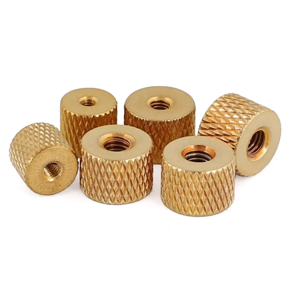 M2 M2,5 M3 M4 Rändelmutter aus massivem Messing, Rändelmutter, zylindrische Einstellung für Wasserkühlung, PC-Gehäusemodell