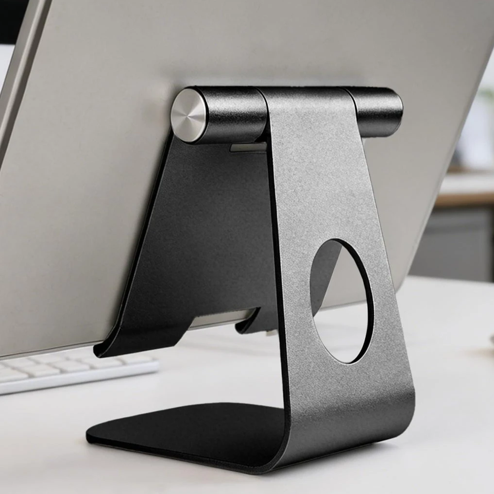 

Portable Foldable Aluminum Alloy Mobile Phone Tablet Holder Universal Desktop Adjustable Lazy Stand Anti Slip Desk Bracket
