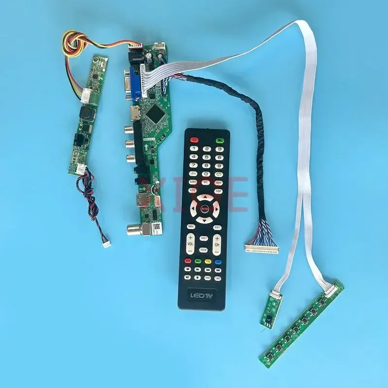 

Плата контроллера ЖК-дисплея подходит для T215HVN01 T215HVN05 CLAA215FA04 1920*1080 21,5 "VGA + HDMI + AV + USB комплект LVDS 30-контактный экран аналоговый ТВ-сигнал