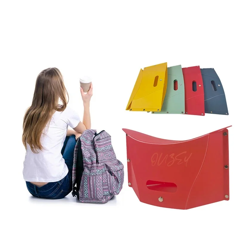 Portable Foldable plastic stool Multifunctional storage basket Outdoor fishing thickened travel comfortable stool and chair