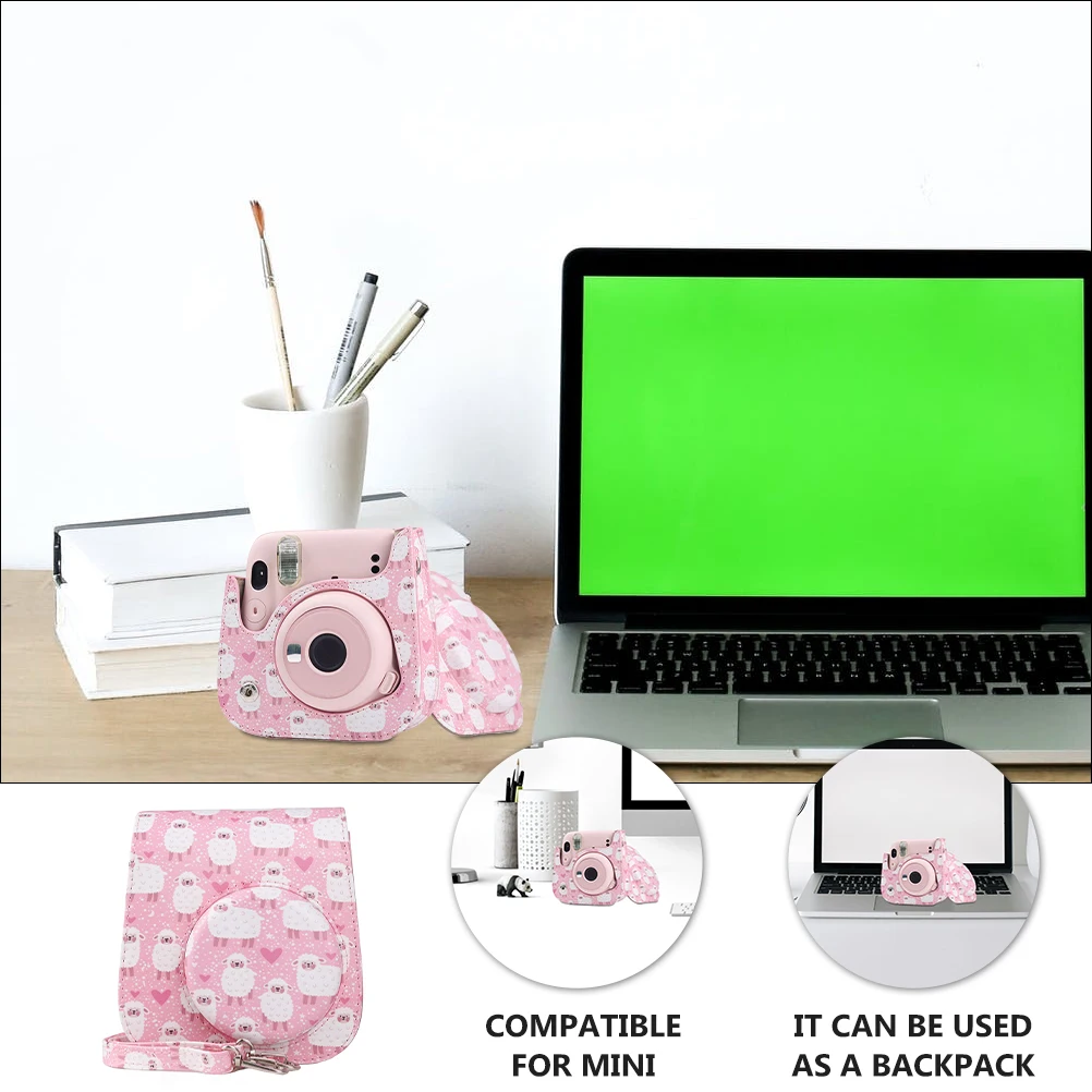 

Camera Case Bag Pu Protective For 11 Mini 9 Adjustable Strap Pattern Dustproof Scratch Resistant Gift