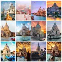 DIY 5D Diamond Painting Cross Stitch Venice Landscape Full Square Diamond Embroidery Scenery Mosaic City Needlework Wall Arts