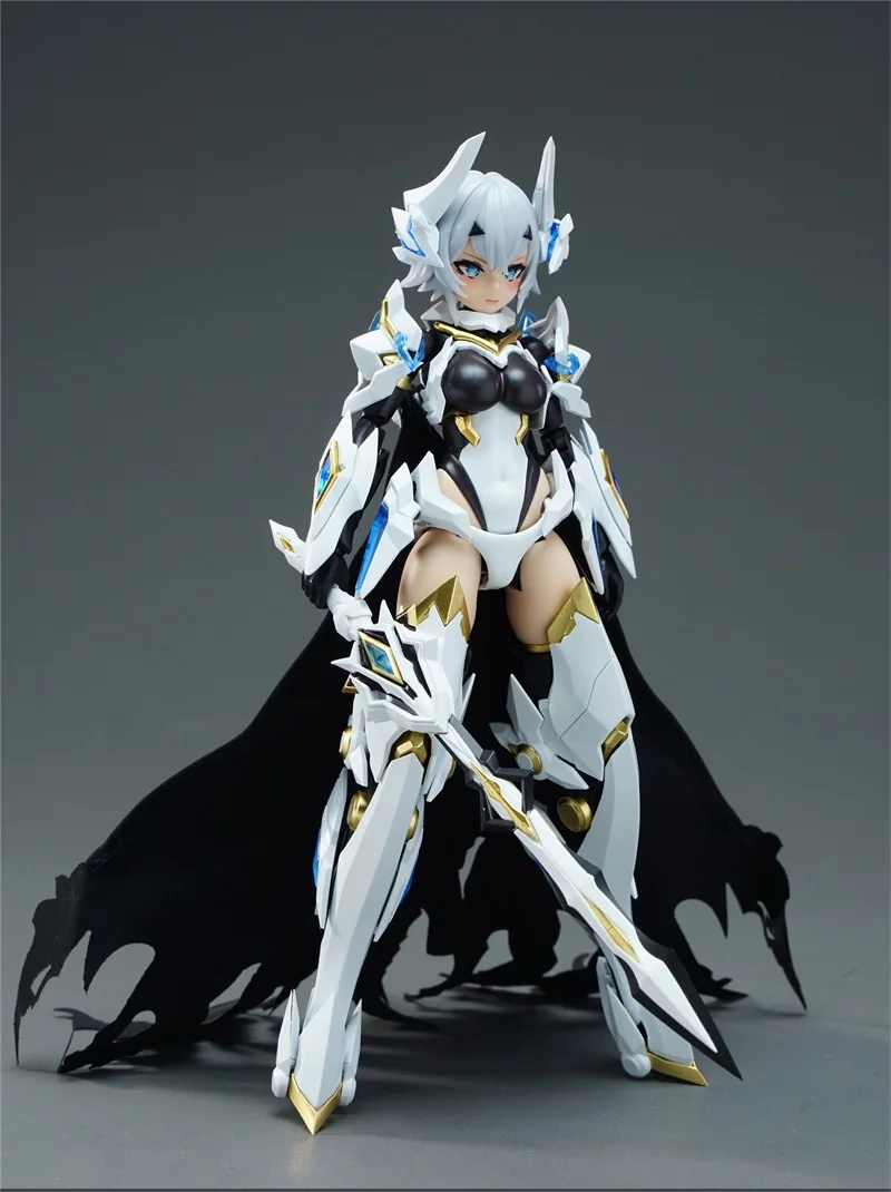 Animester 1/12 Scale Nuclear Gold Reconstruction White Dragon Knight Galahad Complete Set 6 Inch Anime Figure Assembly Toys