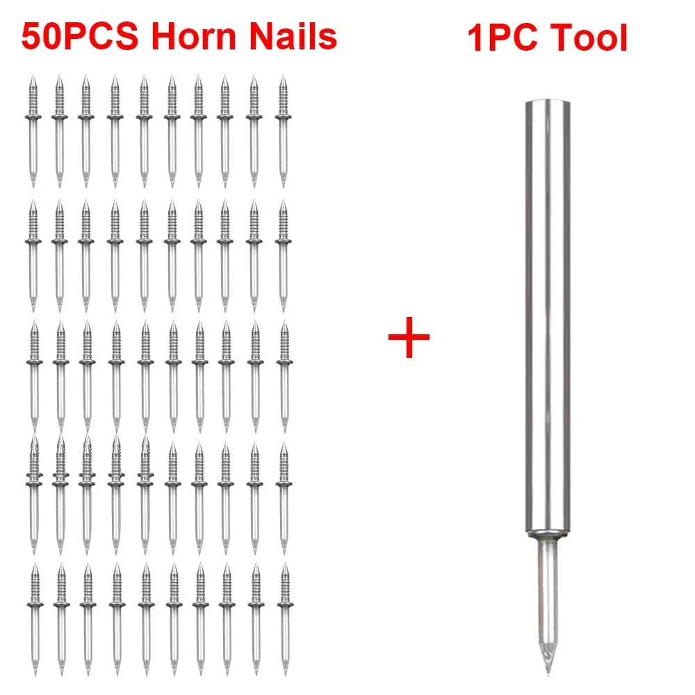 

Cement Nails No Trace Double-Headed Sheep Horn Nails Set Sturdy Rustproof Carbon Steel Nails Set For Skirting Line 10-100pcs