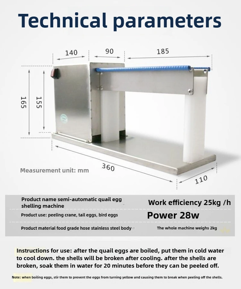 Small Quail Egg Shell Peeler Processing Removing Machine Quail Egg Shelling Shell Removing Machine Fully Automatic Commercial