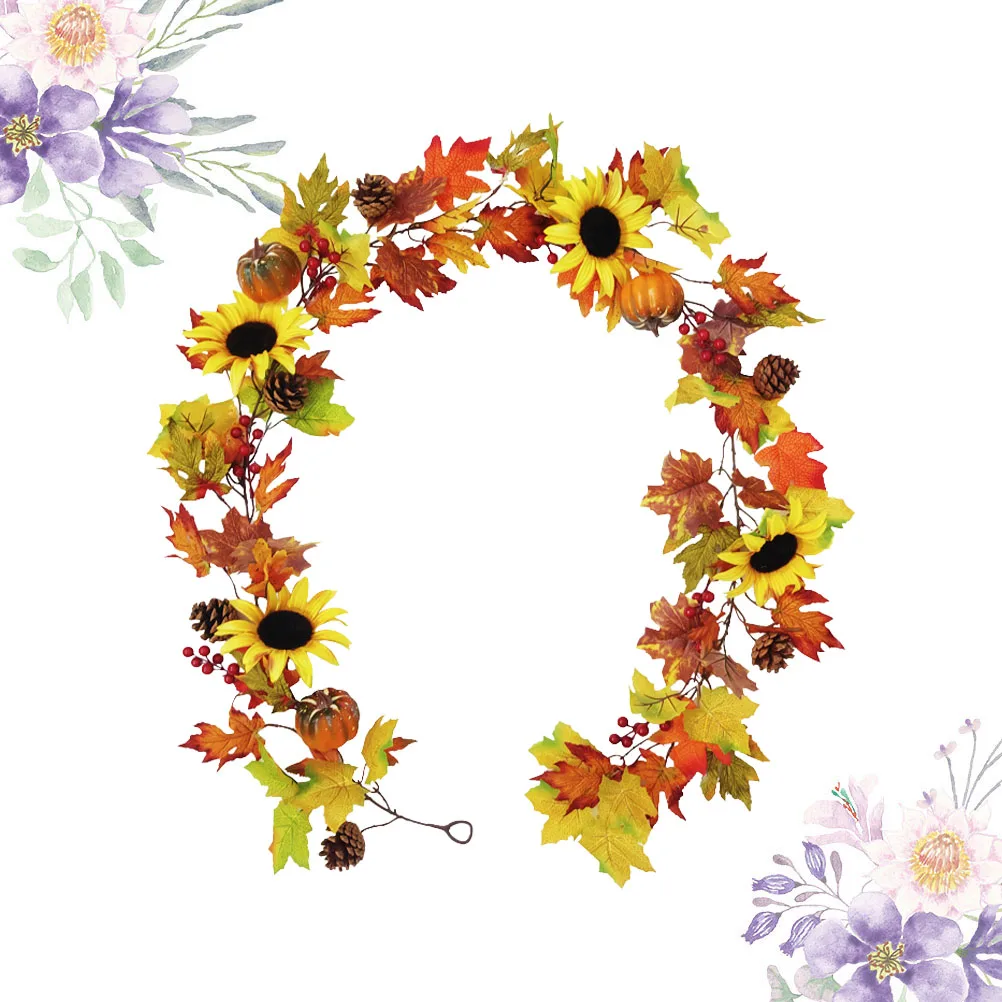 

Simulated Rattan Pumpkin Festival Decoration Pretty Flower Vine Halloween Silk Pine Cone Pearlescent Simulation Plant