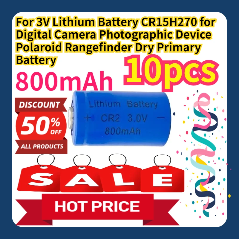 

For 3V Lithium Battery CR15H270 for Digital Camera Photographic Device Polaroid Rangefinder Dry Primary Battery