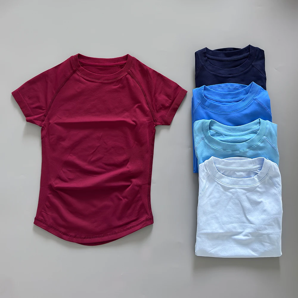 Sport Shirt Women Fitness Impact Short Sleeve Top Gym Workout Yoga Blouse Quick Dry Breathable Running Tee Versatile Top Vest