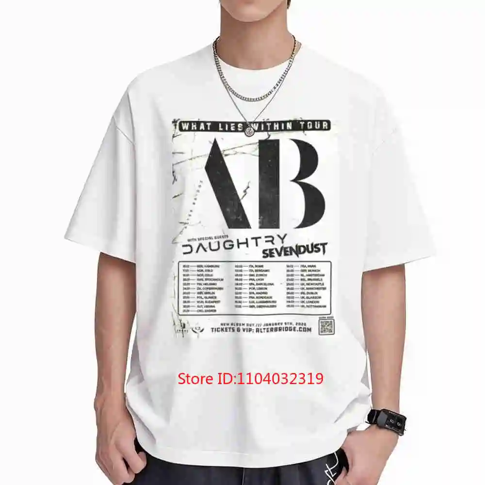 Alter Bridge Band What Lies Between Tour Short Sleeve Tee 100% Cotton T-Shirt