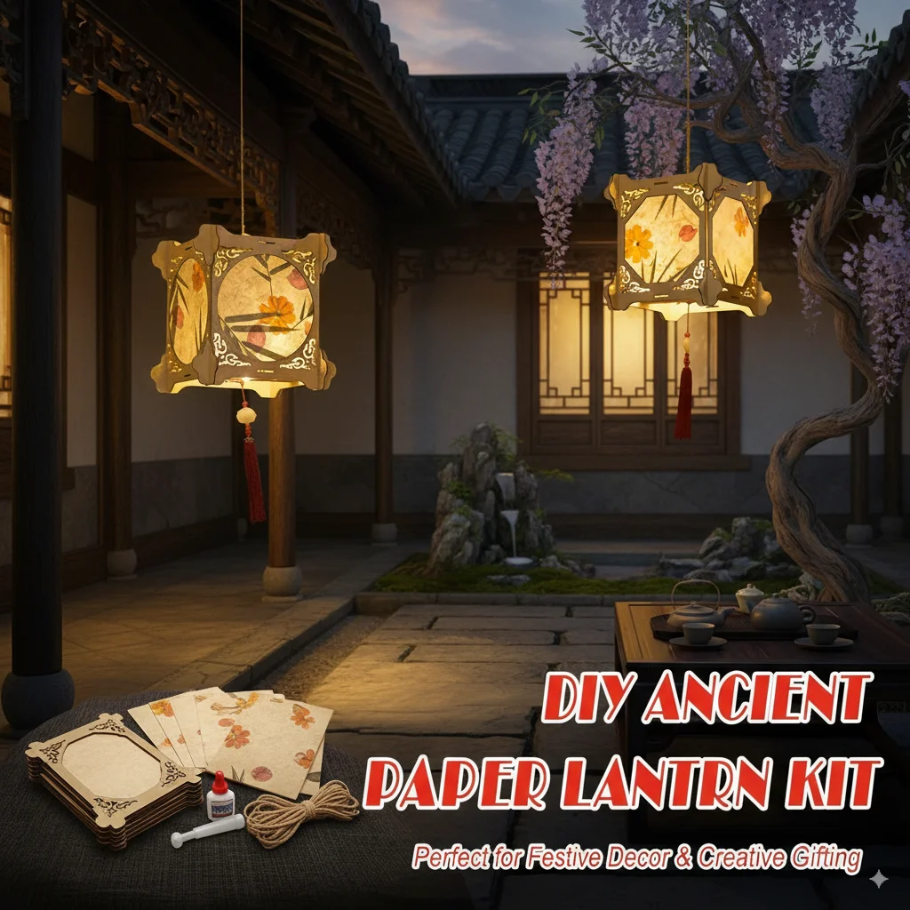 Festival Lantern Toy Handmade DIY Revolving Lantern Portable Children'S Handmade Rabbit Creative Luminous Toy Pendant Gift