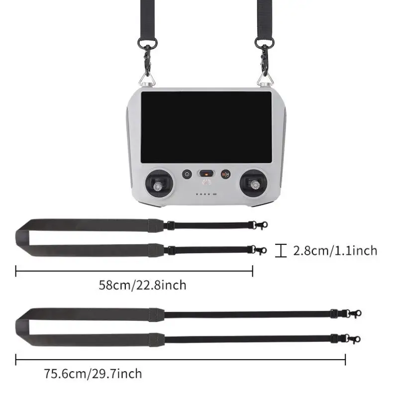 حزام رقبة مزدوج الخطاف RC لـ DJI RC RC-2 RC-Pro RC-Plus جهاز تحكم عن بعد ذكي، حزام كتف ناعم قابل للتعديل 58-75.6 سم #6