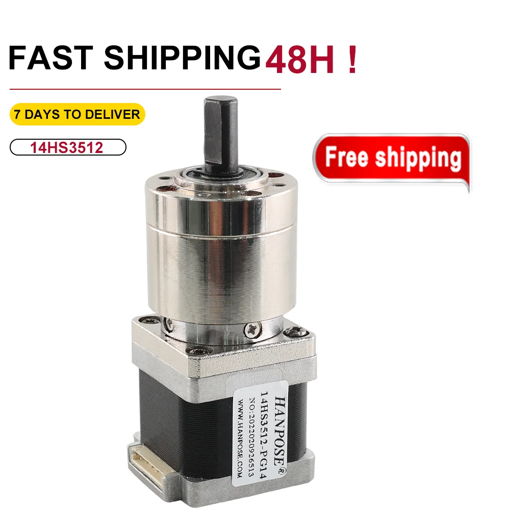 

5:1 Planetary Gearbox Nema 14 Stepper Motor All Ratio 0.8A For DIY CNC Robot 3D Printer 14HS3512-PG