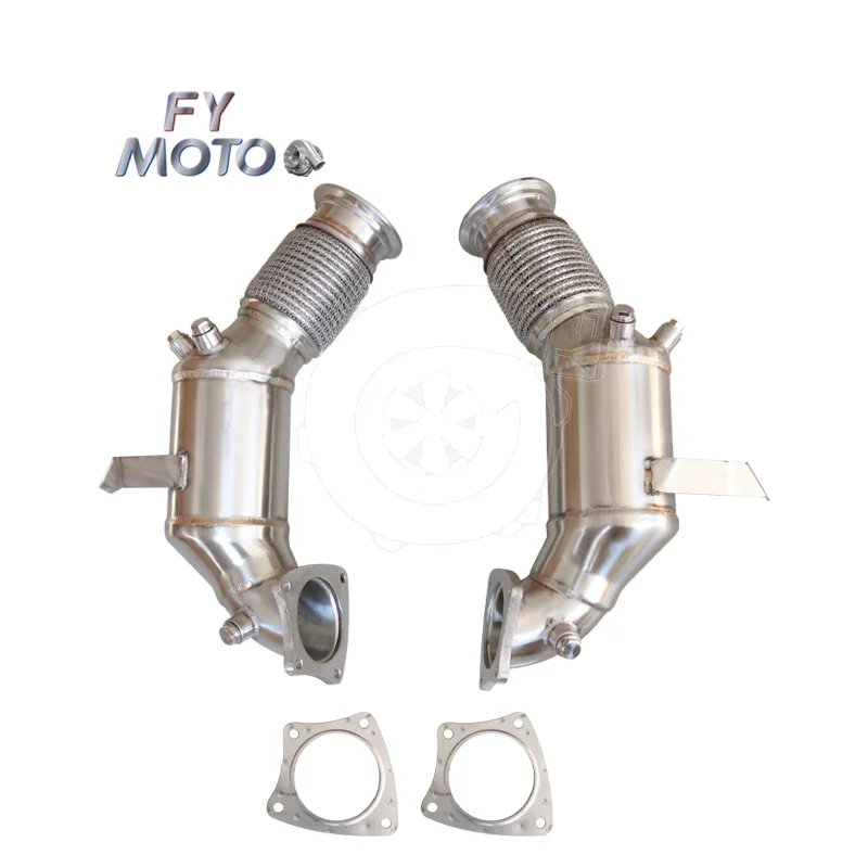 For AU DI R8 5.2 V10 Downpipe with OPF 2021+