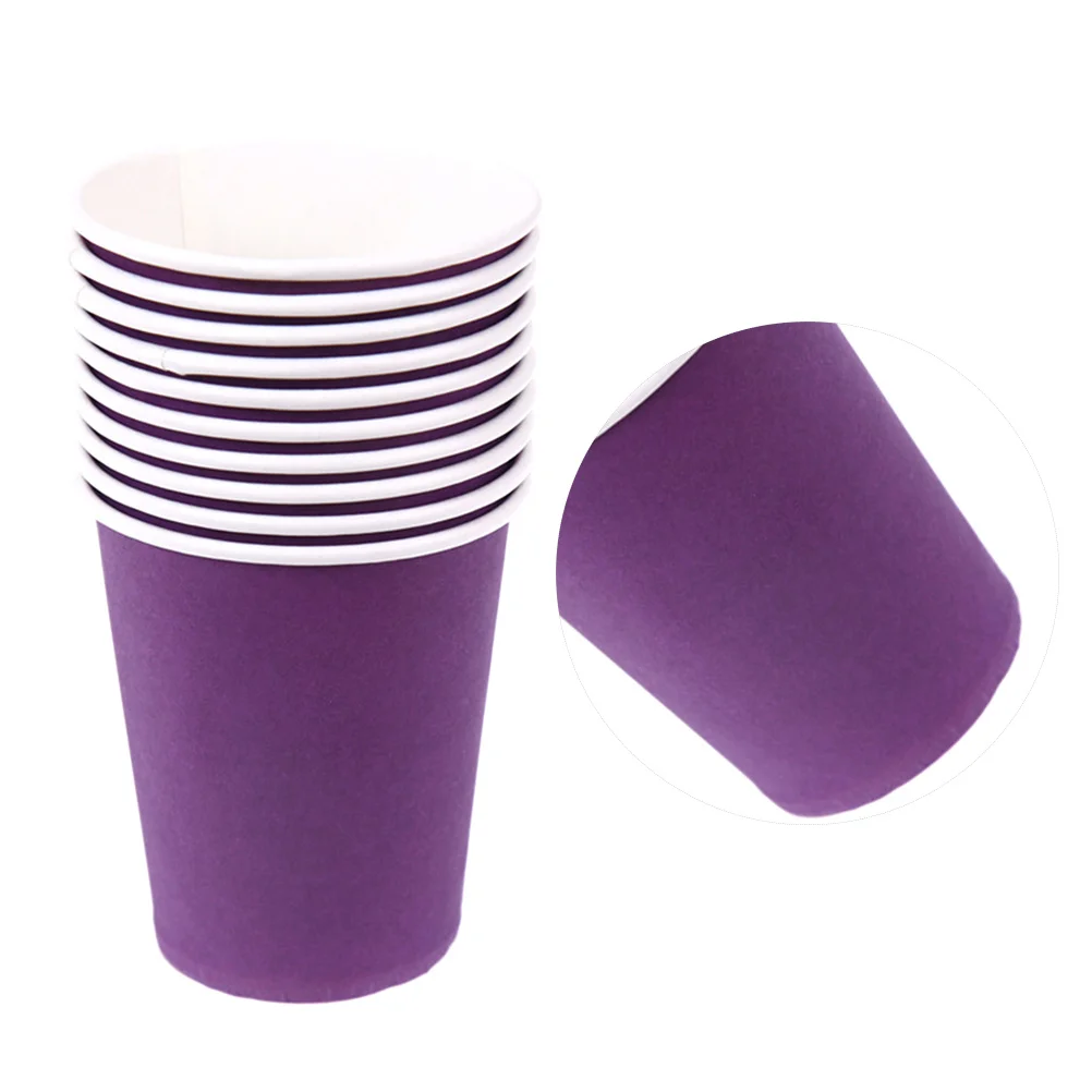 100Pcs Thicken Colorful Disposable Paper Cups DIY Art Materials for Kindergarten Children Grass Green Disposable Cups