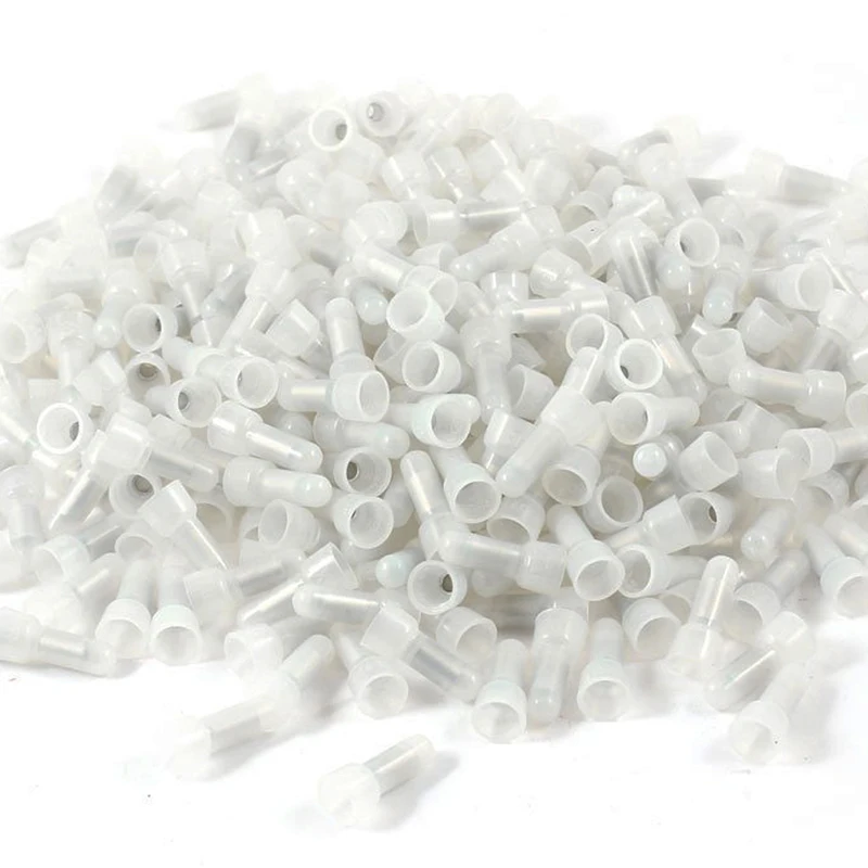 300 Pcs CE-1 Closed End Wire Connectors 22-18 Gauge Crimp Caps White