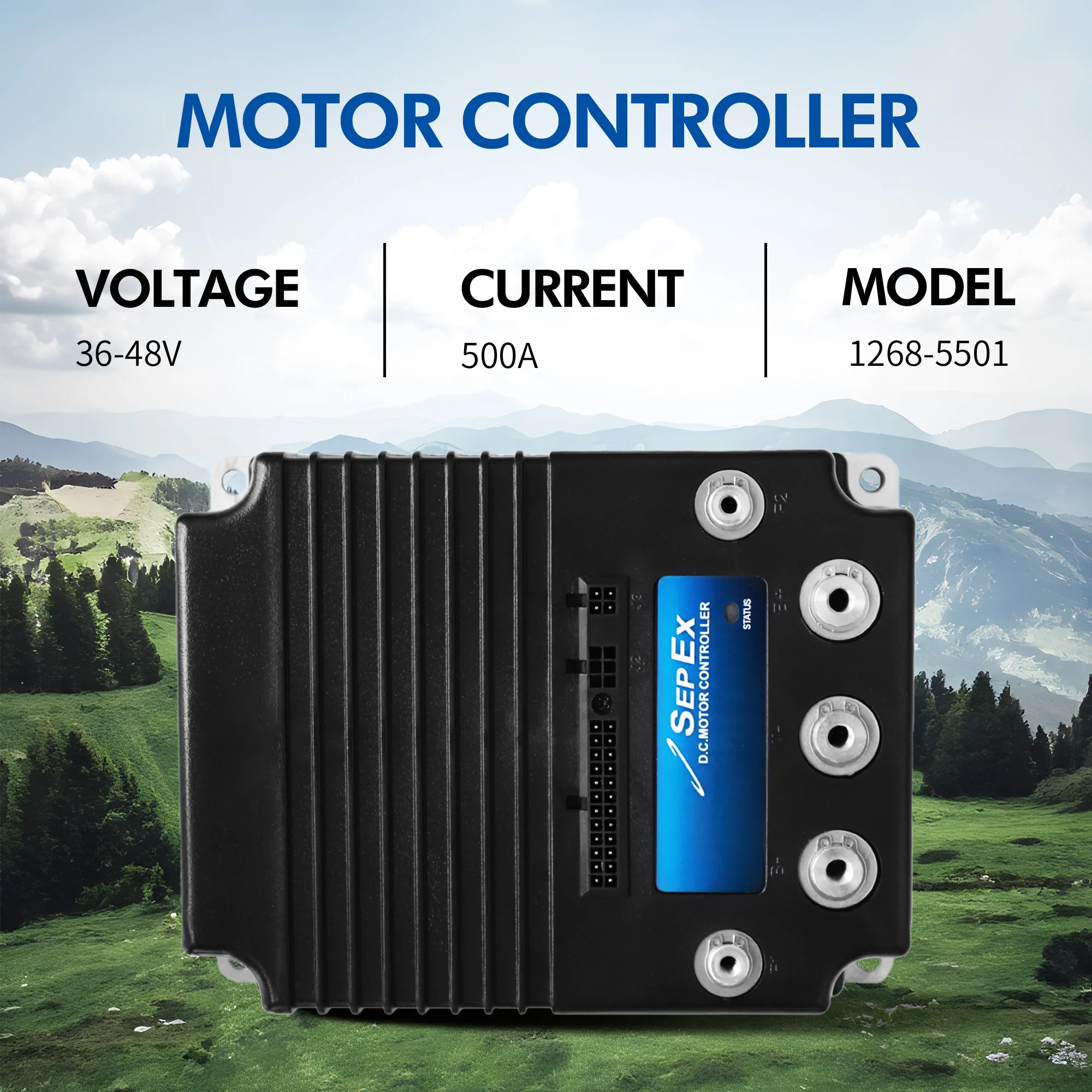

Программируемый контроллер двигателя SepEx 48V 500A 0-5k для тележки для гольфа Curtis Club Car EZGO Yamaha 2000-UP 1268-5501