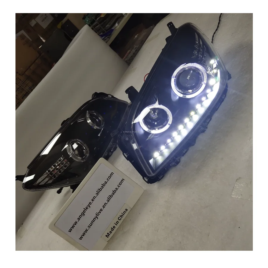 

Led Headlights for RAV4 Head Lamp Angel Eyes JS for TOYOTA