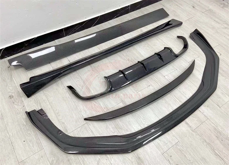 Kit de corpo de fibra de carbono para para-choque dianteiro, saia lateral, difusor traseiro, spoiler traseiro para porsch 911 991.2 carrera 2016-2018